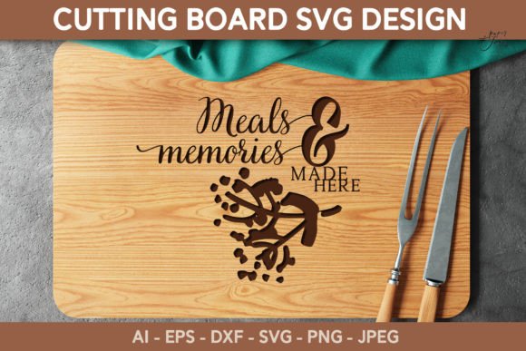 Cutting Board SVG Floral Kitchen Svg