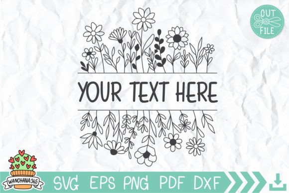 Floral Border SVG, Flower Frame