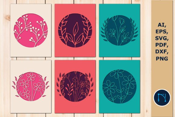 Floral Card SVG for Event Bundle SVG