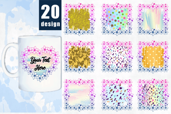Floral Frames SVG Bundle, Background PNG