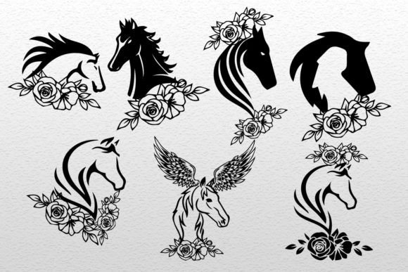 Floral Horses SVG Bundle