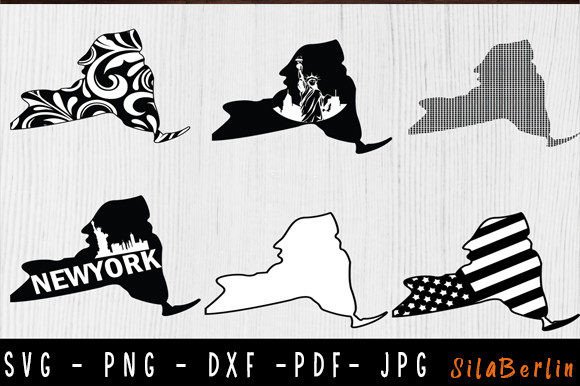Floral New York State SVG