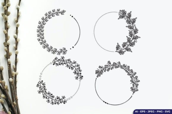 Floral Wreath SVG Set