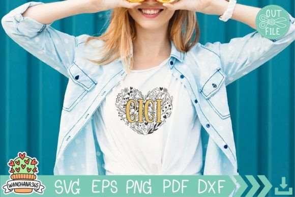 Flower Heart SVG: Gigi SVG Design