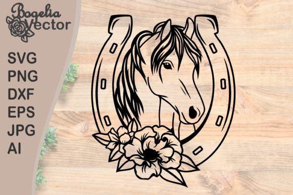 Flower Horseshoe and Horse