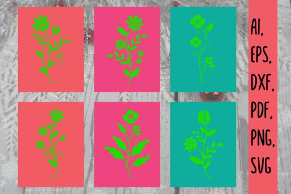 Laser Cut Flower Floral Card SVG Bundle