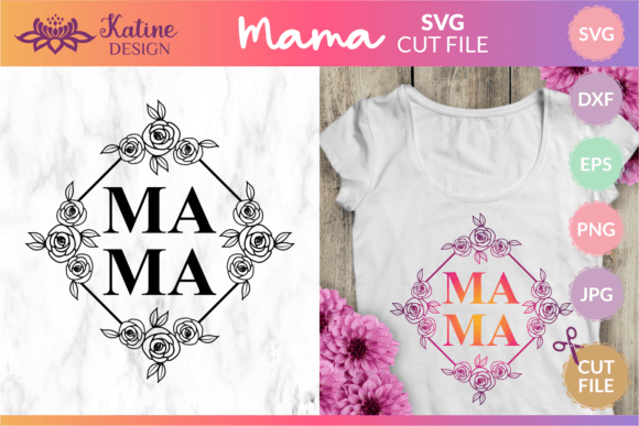 Mama SVG Floral Frame for Mother’s Day