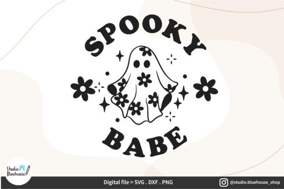 Spooky Babe Svg ⟡ Floral Ghost Svg