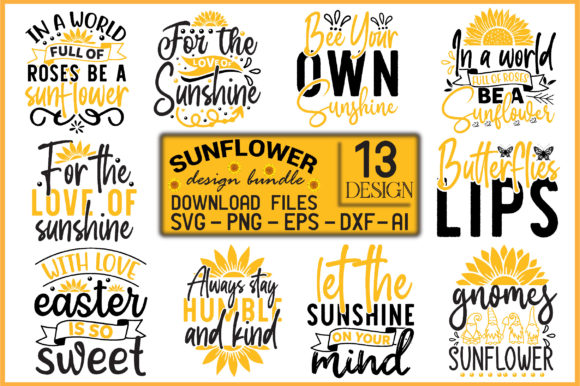 Sunflower SVG Design Bundle