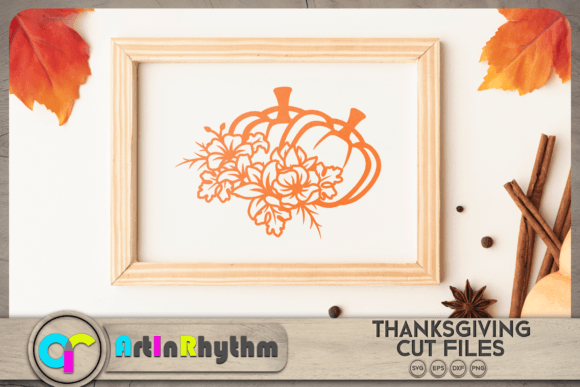 Thanksgiving Floral Pumpkins SVG